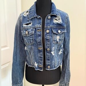 RACHEL Rachel Roy distressed denim jacket